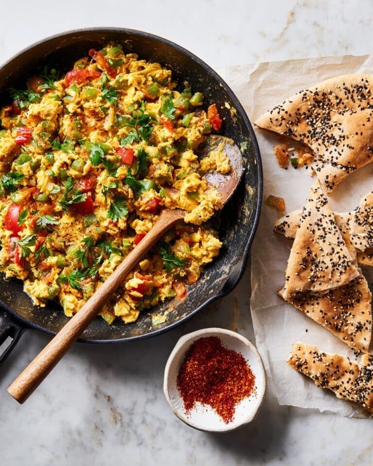 Menemen: Turkish Scrambled Eggs with Tomato and Green Pepper Recipe