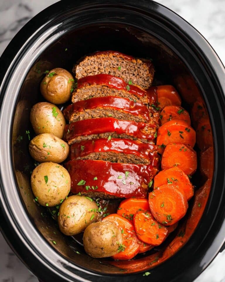 Slow Cooker Meatloaf Dinner Recipe