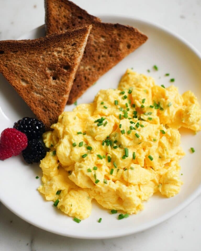 Creamy Cottage Cheese Scrambled Eggs Recipe