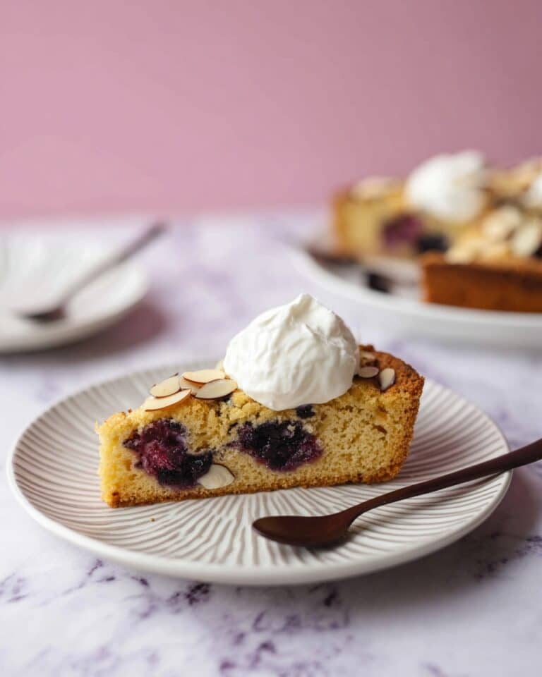 Mulberry Cake with Cream Cheese Frosting and Fresh Berry Garnish Recipe